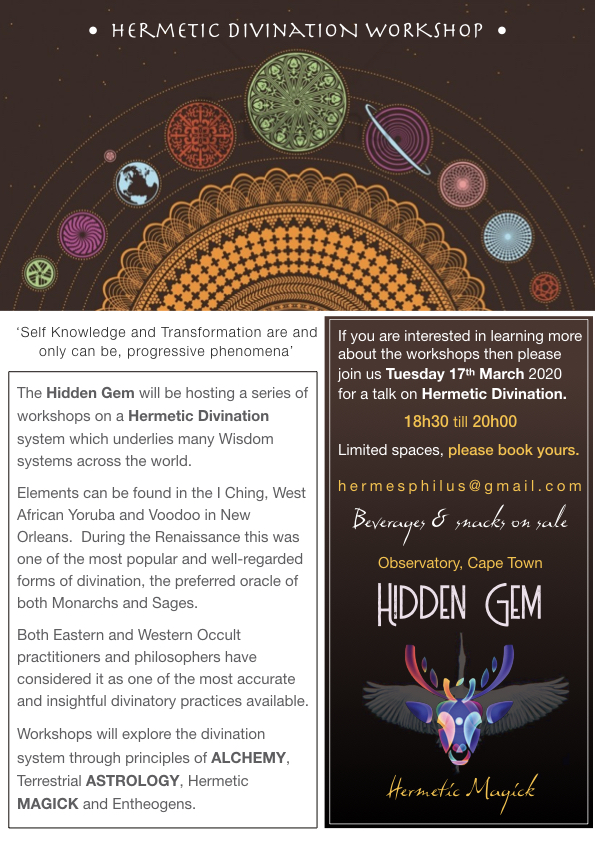 Hermetic Divination workshops INTRO TALK